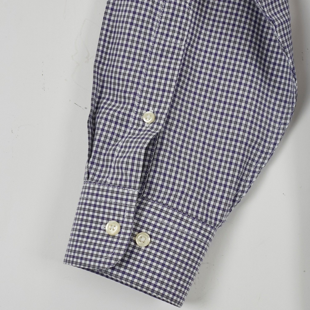 JOS A BANK Traveler's Collection Tailored Fit XL black/grey/white Gingham Button - Picture 5 of 11